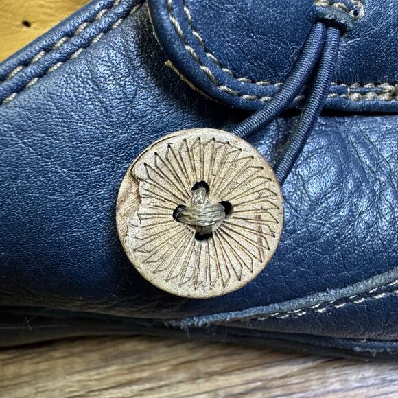 Clarks Unstructured size 10 Un Loop blue leather loafers slip on comfort - Picture 6 of 11